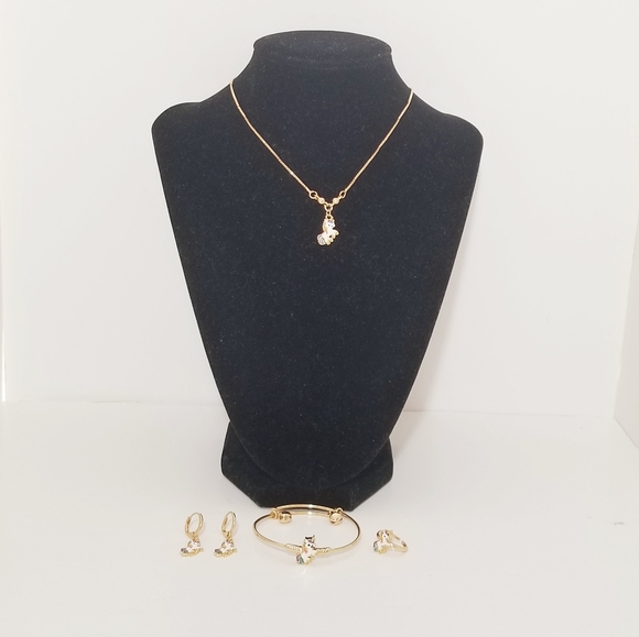 18K Gold Plated Pony Kid's Necklace Set. New - Picture 6 of 6